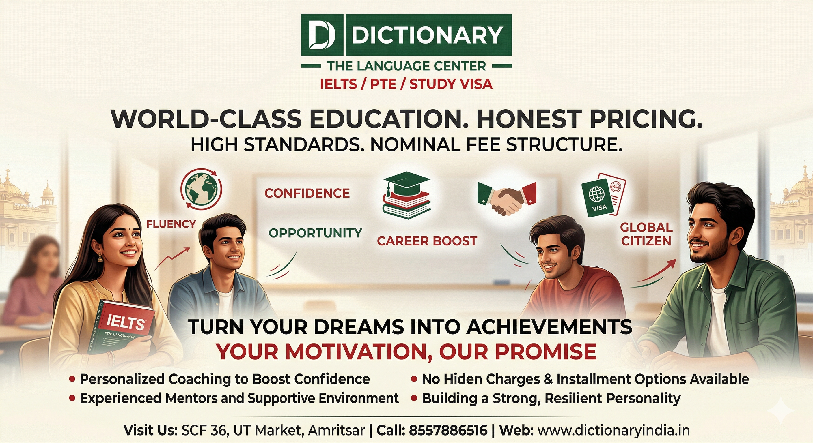Quality IELTS Coaching in Amritsar at Nominal Fees – Is It Possible?
